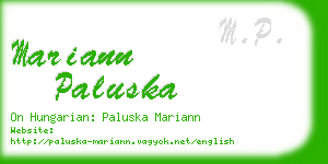 mariann paluska business card